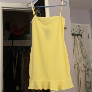Nasty Gal Lemon Flip Em Off Mini Dress